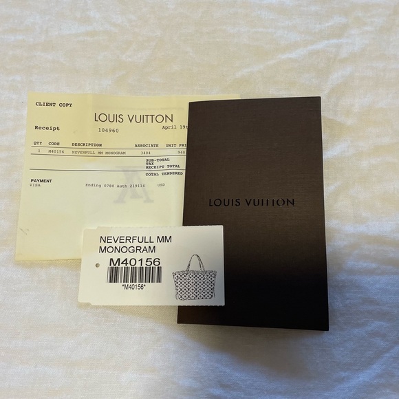 LOUIS VUITTON NEVERFULL MM Monogram Tote. Comes with all authentic documents. - Picture 2 of 8